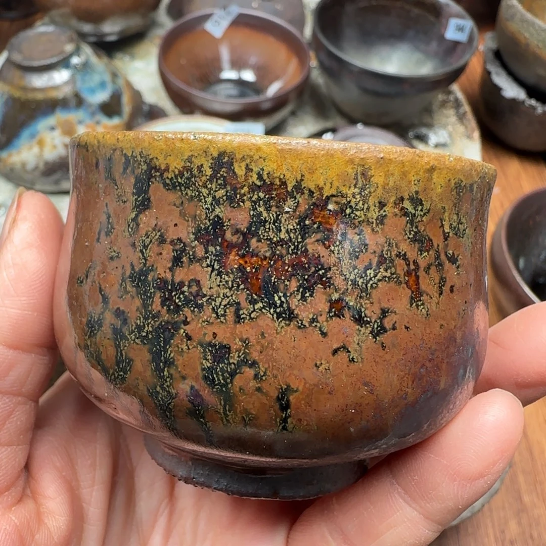 柴烧建盏茶盏茶杯827