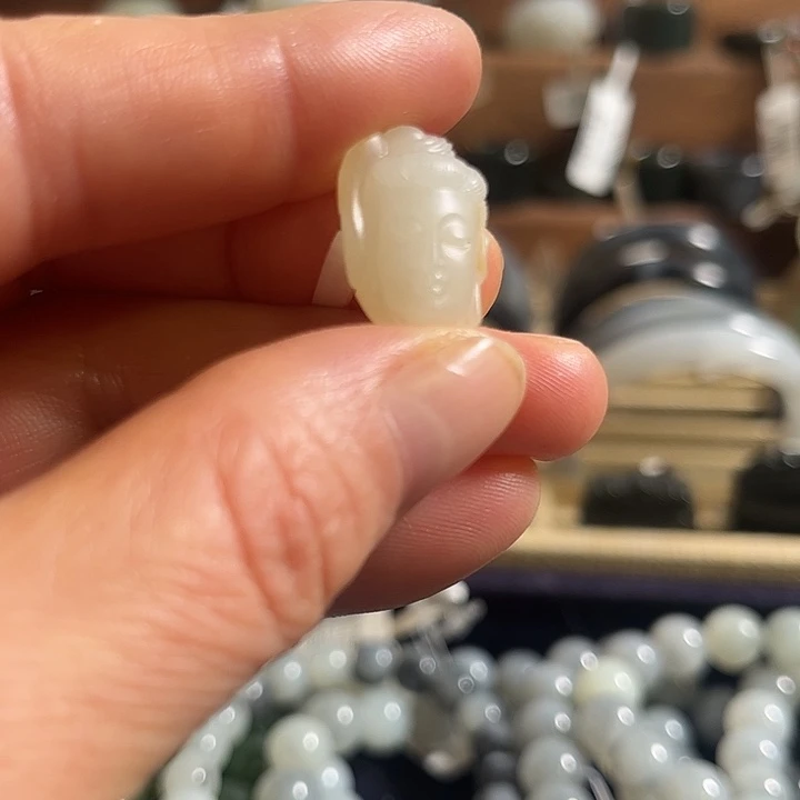 和田玉未镶嵌颈饰新疆和田玉籽观音吊坠