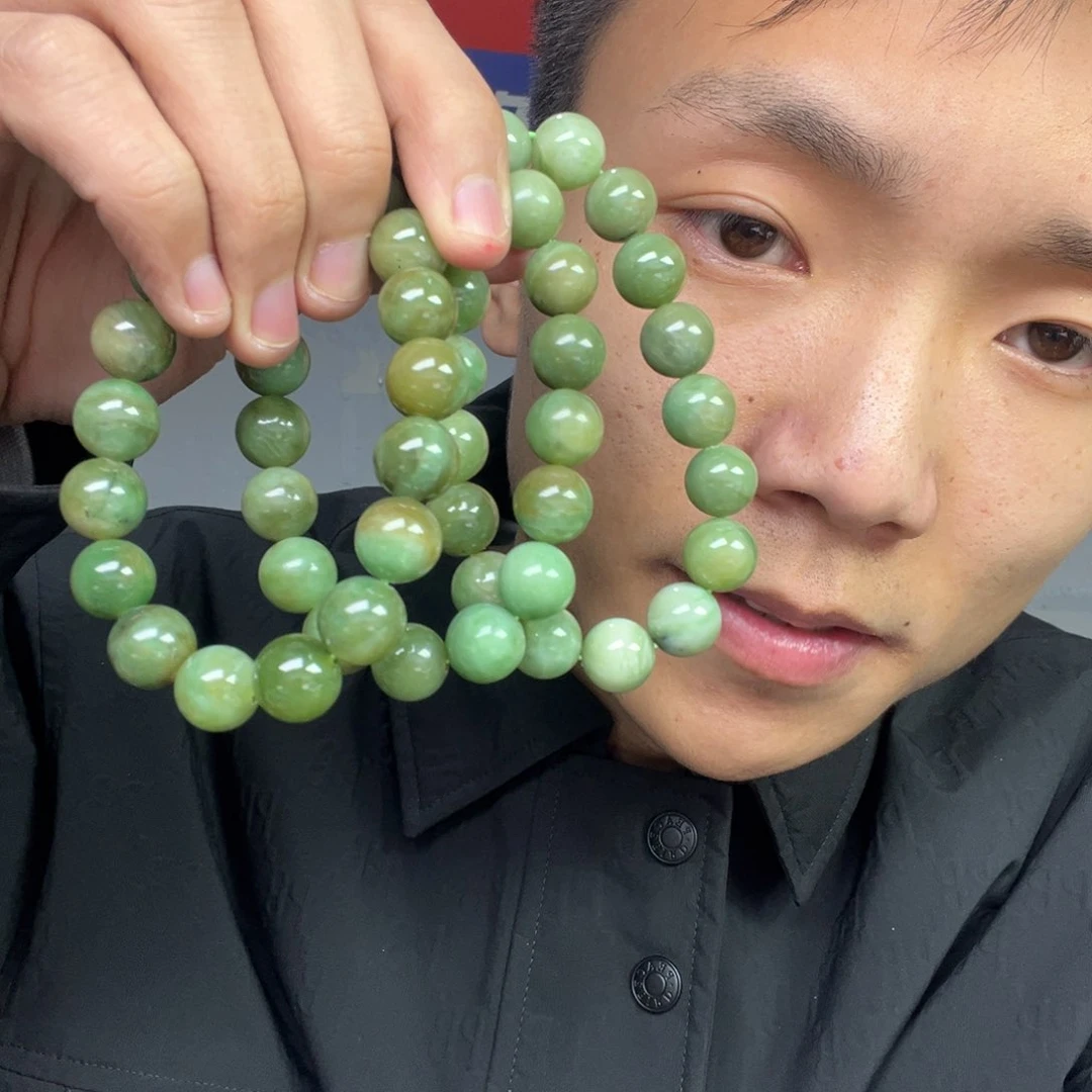 和田玉手链未镶嵌多样性拍一发一俄罗斯碧玉唐三彩卡12