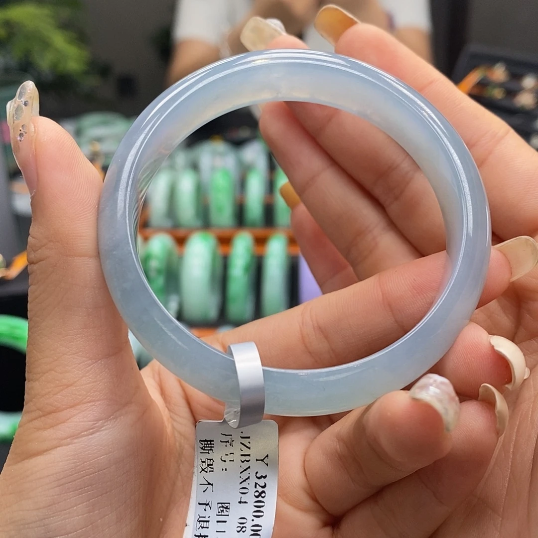 翡翠未镶嵌手镯缅甸翡翠57.4