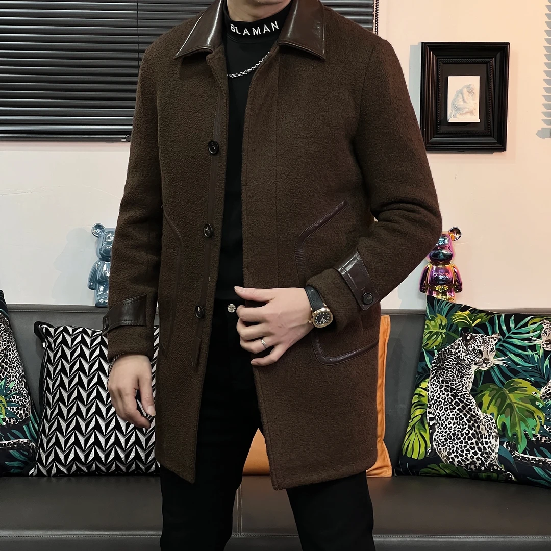 欧品男士秋冬新款个性潮流外套时尚高端潮流百搭休闲男外套 118