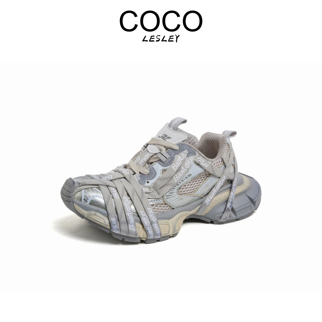 欧洲老爹鞋做旧脏脏鞋潮情侣男女同款网面百搭爆款厚底休闲运动鞋