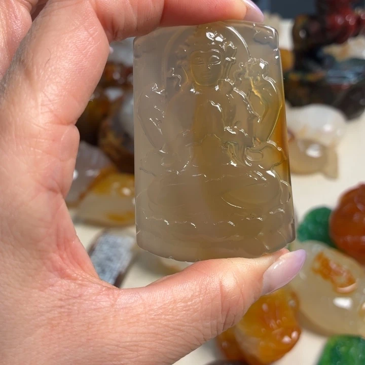 玛瑙/玉髓未镶嵌吊坠(不含链)