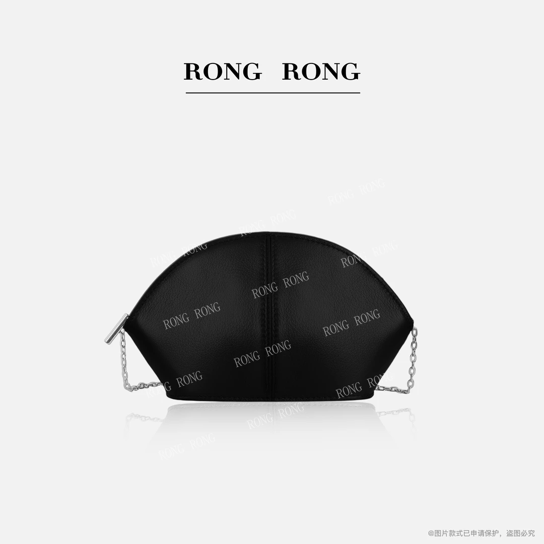 溶溶RONGRONG 头层牛皮配超纤内里轻奢链条贝壳包TRBK25091