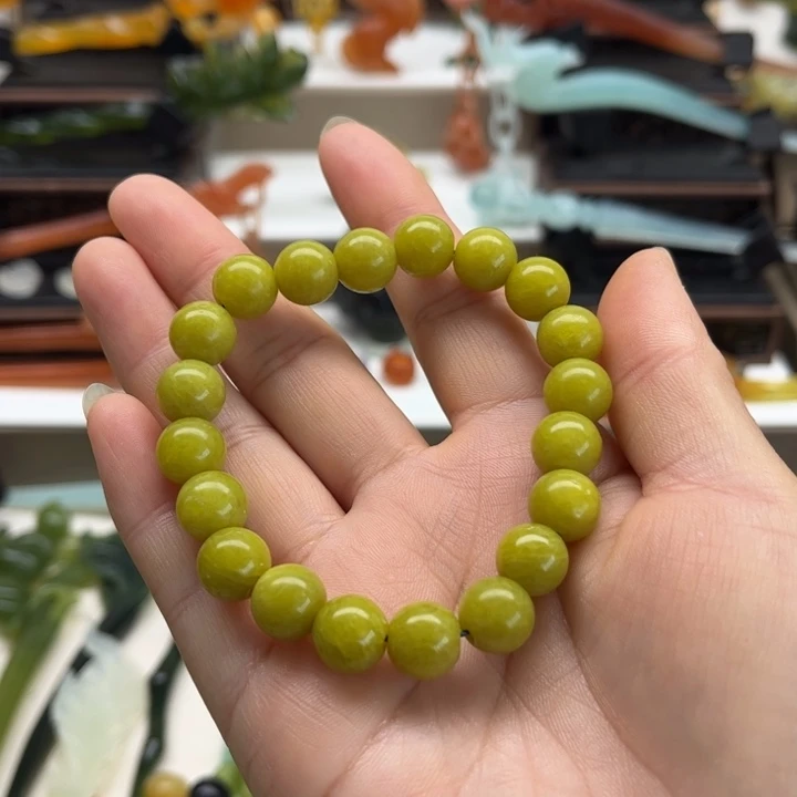 蛇纹石玉未镶嵌岫玉发簪