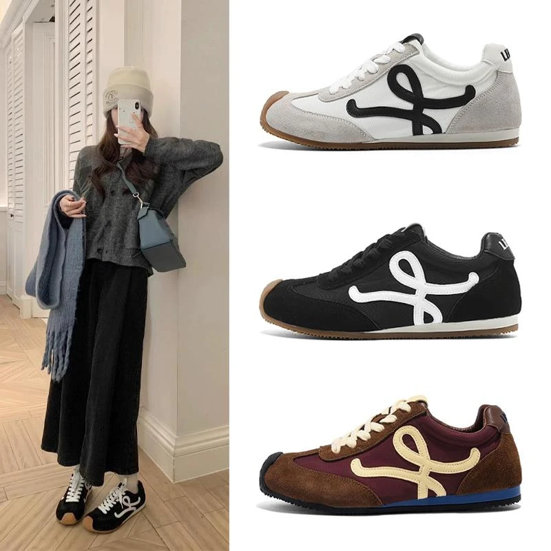 【旗舰正品】显脚小~王一博杨幂同款阿甘德训鞋女2025新款复