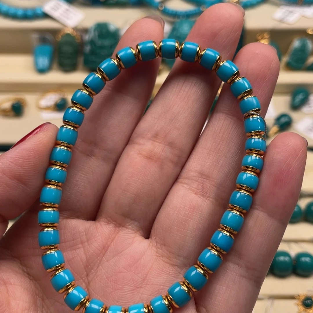 18K金镶嵌绿松石珠宝奇石