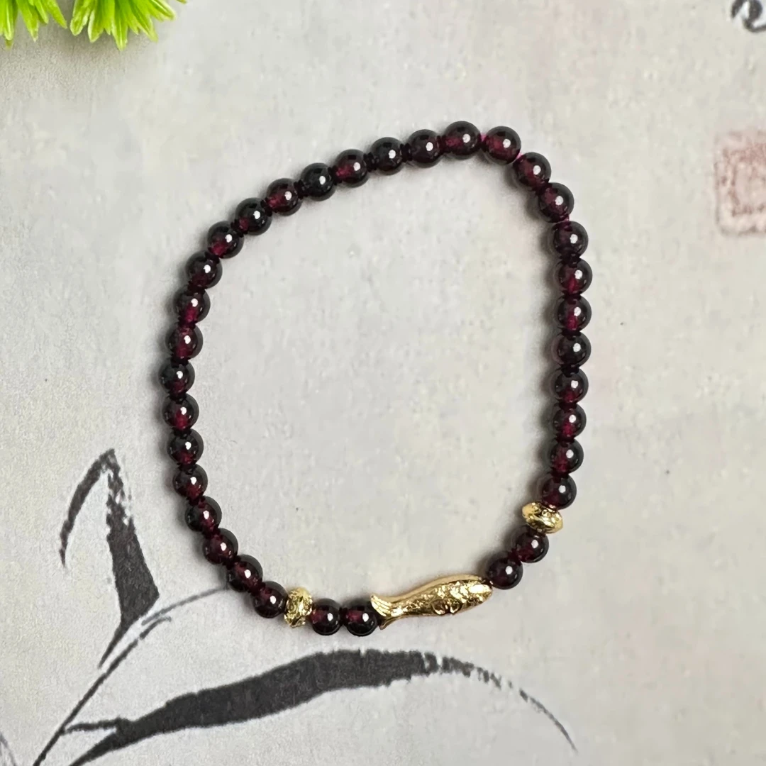 Y026石榴石手链百搭可爱日常时尚