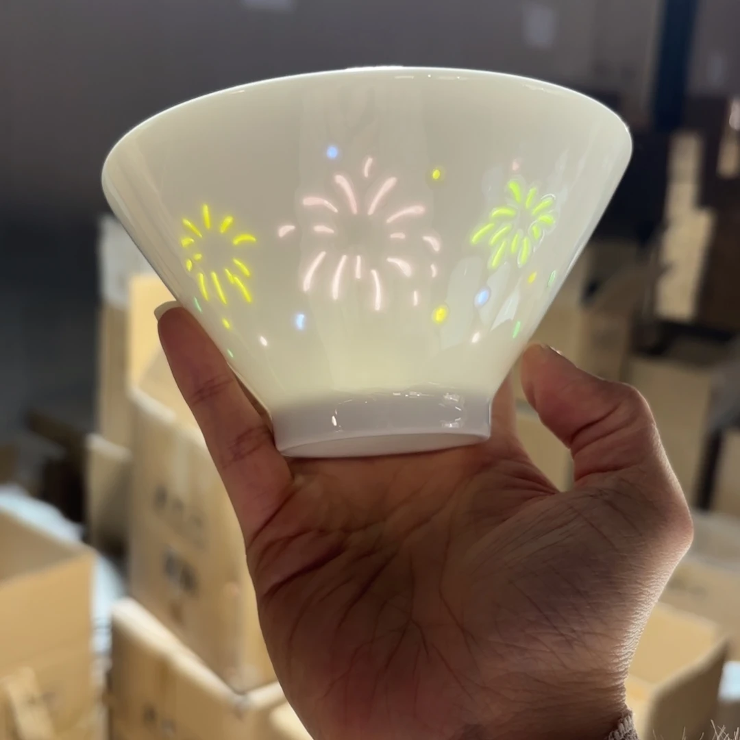 玉瓷景德镇陶瓷两只微瑕