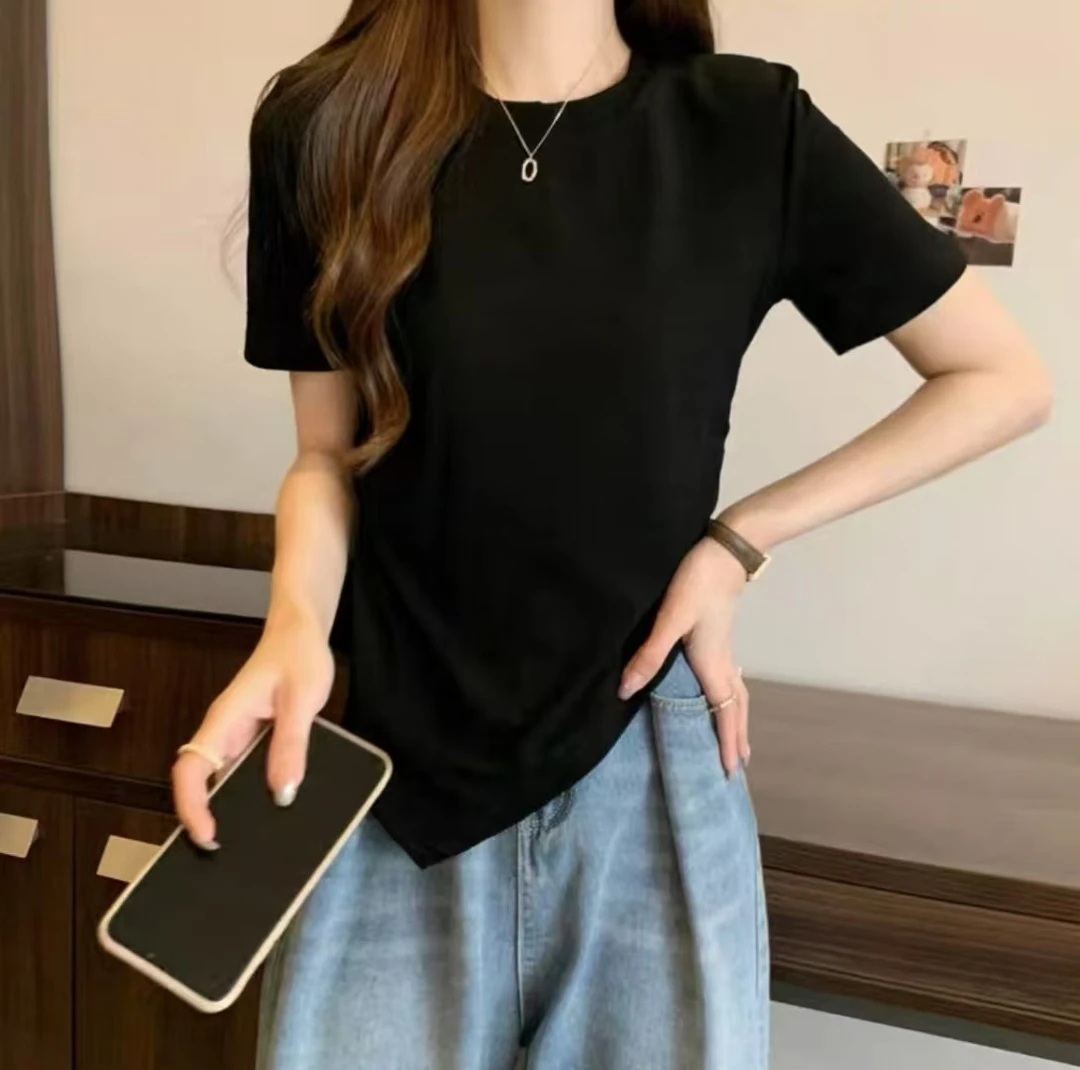 [001-100]2025春款百搭时尚女装长袖T恤打底外套