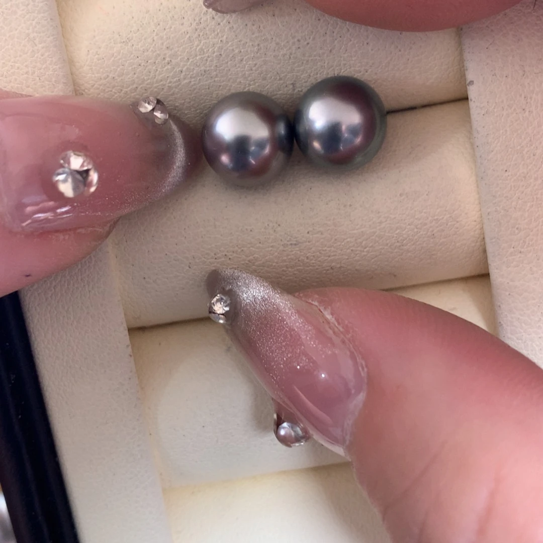 海水珍珠耳饰18K金镶嵌