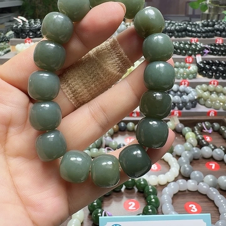 未镶嵌手链和田玉新疆且末蓝老型卡14