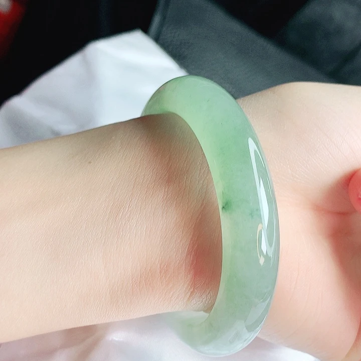 翡翠未镶嵌手镯缅甸天然a货翡翠手镯41号