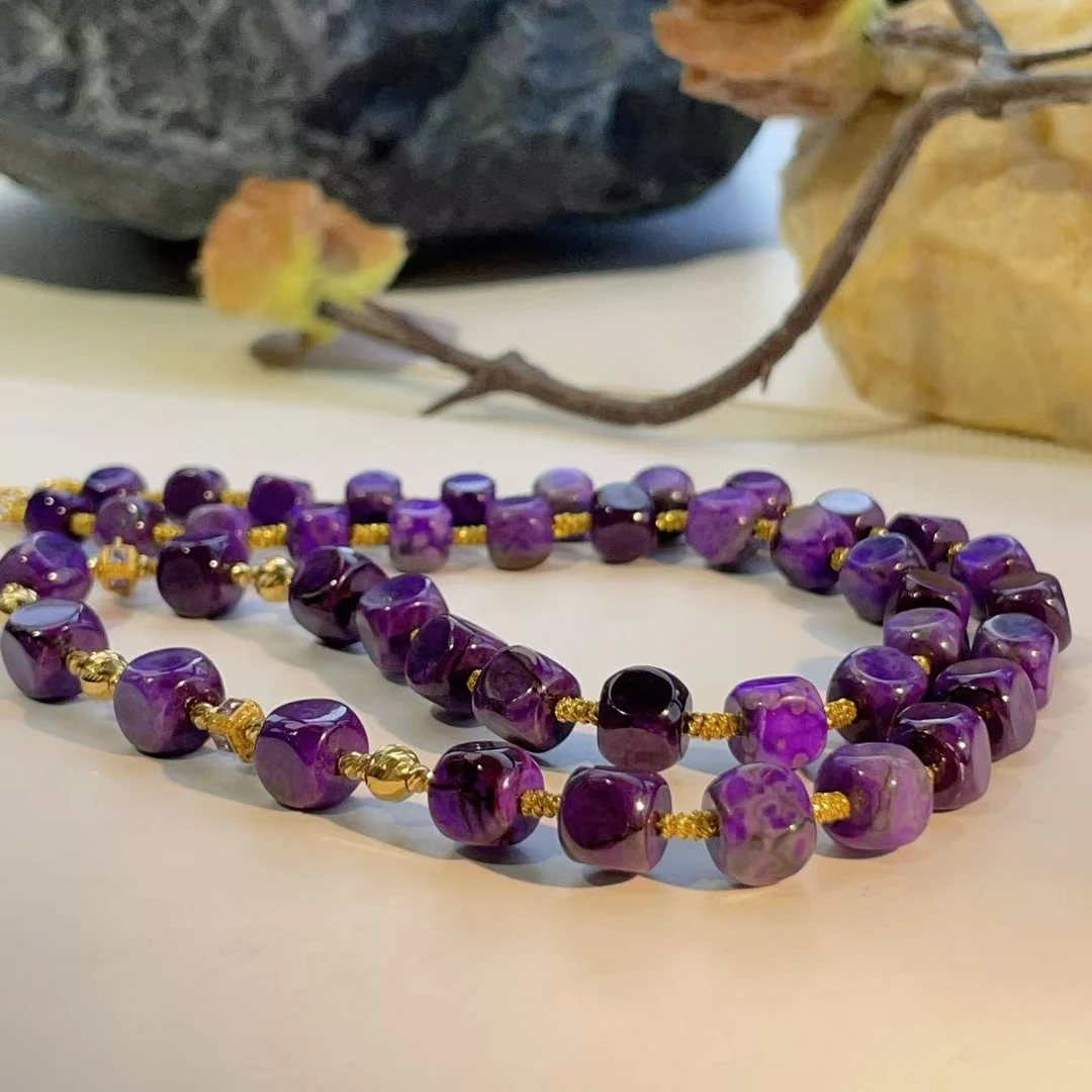 舒俱来紫罗兰魔方项链/18k/45cm/5-6mm/AZB4196（芝林）