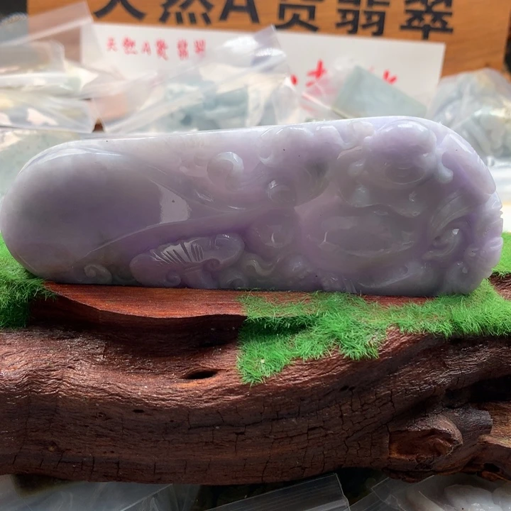 二***子翡翠未镶嵌颈饰保真天然a货翡翠