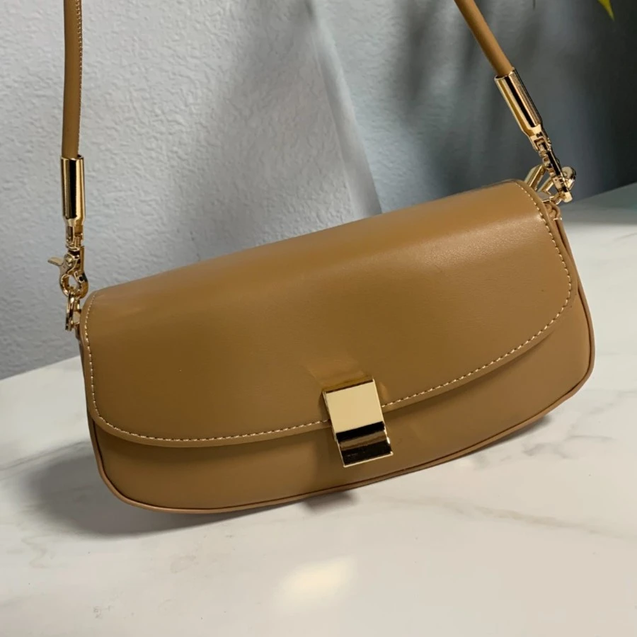 【轻奢女神包】【时髦款】原创设计师高级定制女神斜挎包驼色9606