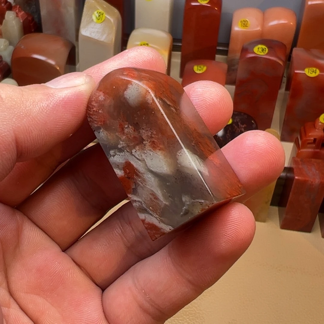 寿山石印石奇纹素章