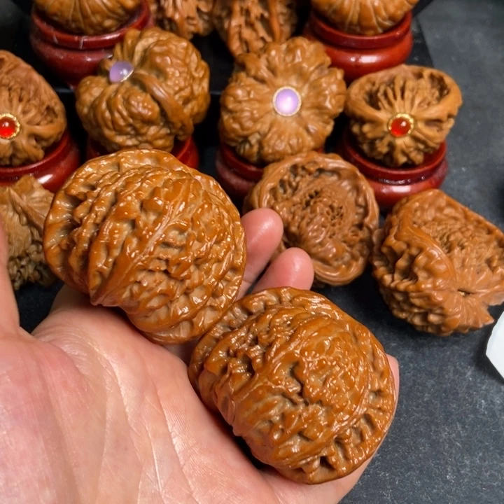 把件文玩核桃49白狮子