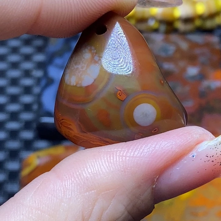 玛瑙/玉髓颈饰足银镀金镶嵌