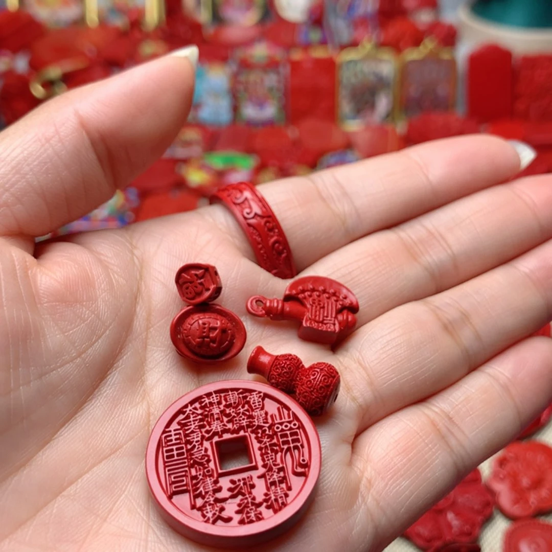 天然辰砂工艺品朱砂手机坠