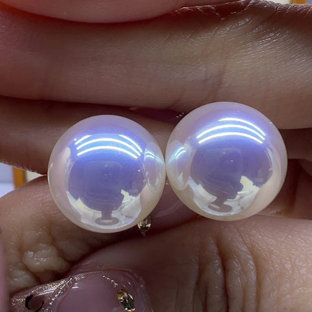 银S925镶嵌淡水珍珠耳饰