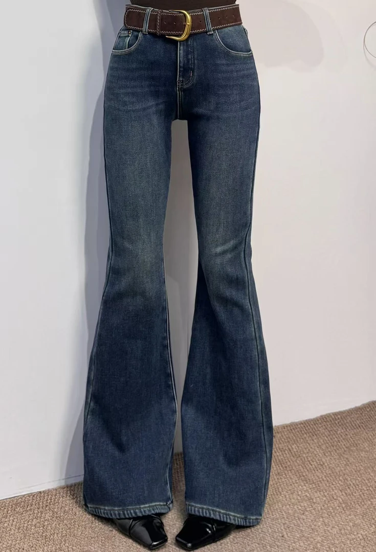 88390-1#修身时尚微弹秋冬高腰弹力女裤秋季春秋高腰牛仔裤