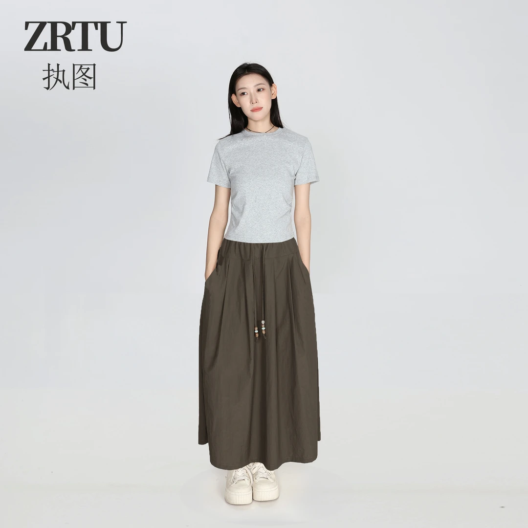 【ZRTU/执图】短袖T恤+半身裙套装ZR1955+ZR1943