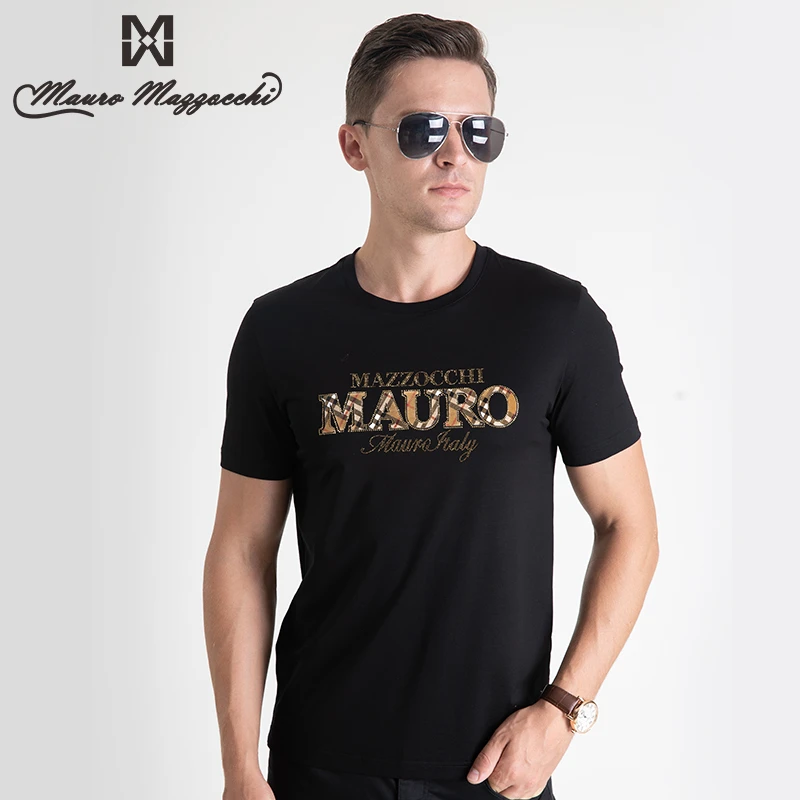 Mauro/玛路短袖t恤男款字母印花时尚休闲圆领上衣透气春夏 7007