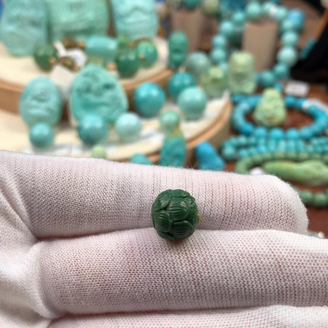 绿松石未镶嵌珠宝奇石10.8mm