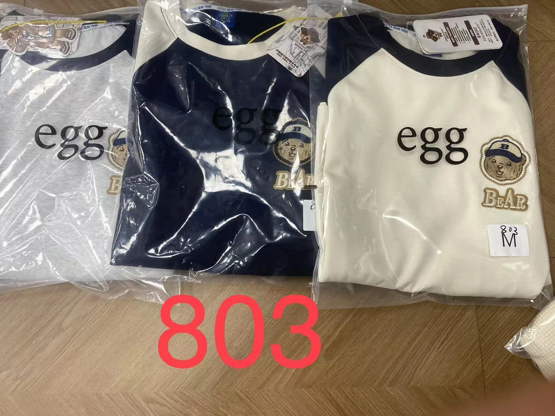夏季上新 小熊部落 曼巴棉圆领短袖+短裤套装   803