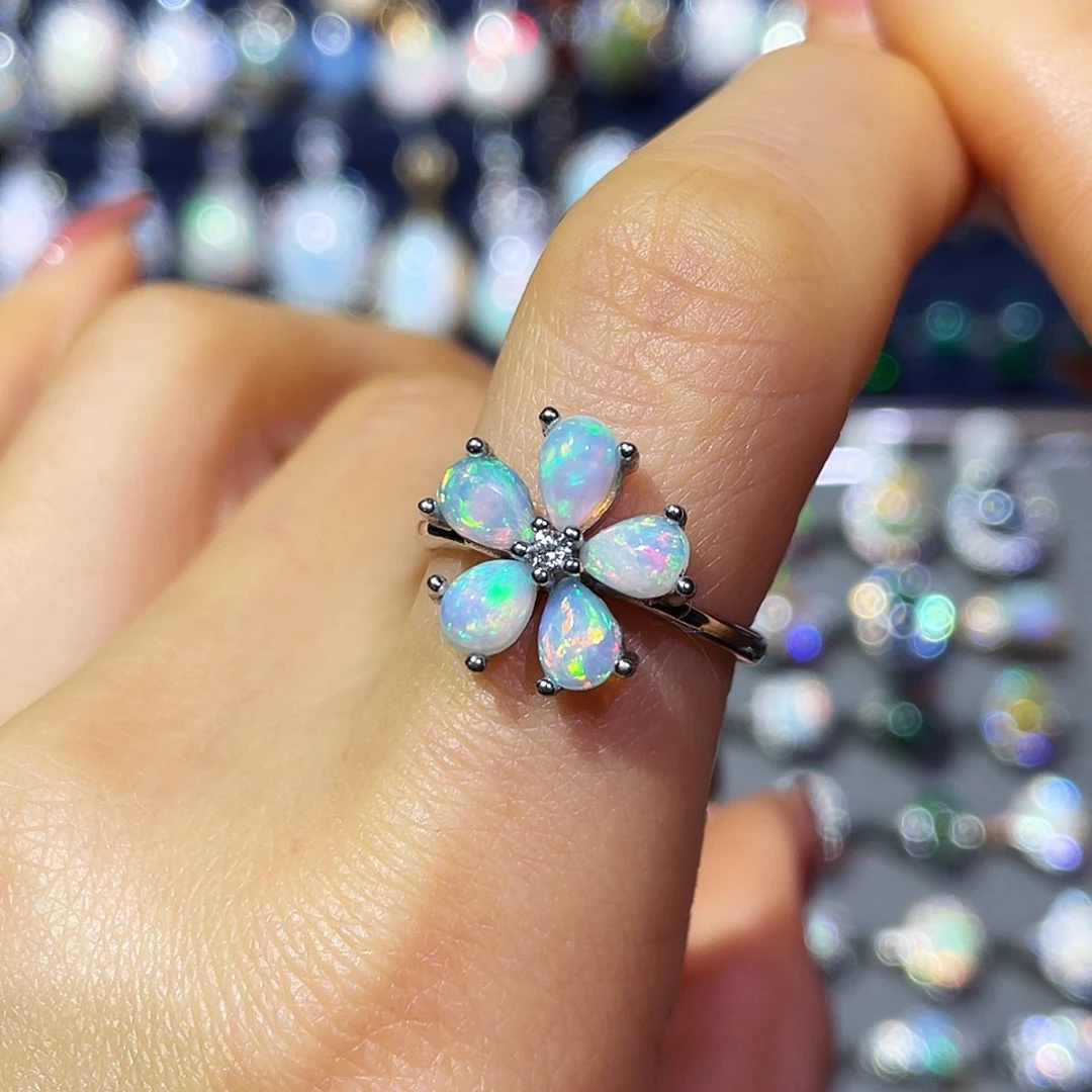 欧泊银S925镶嵌戒指