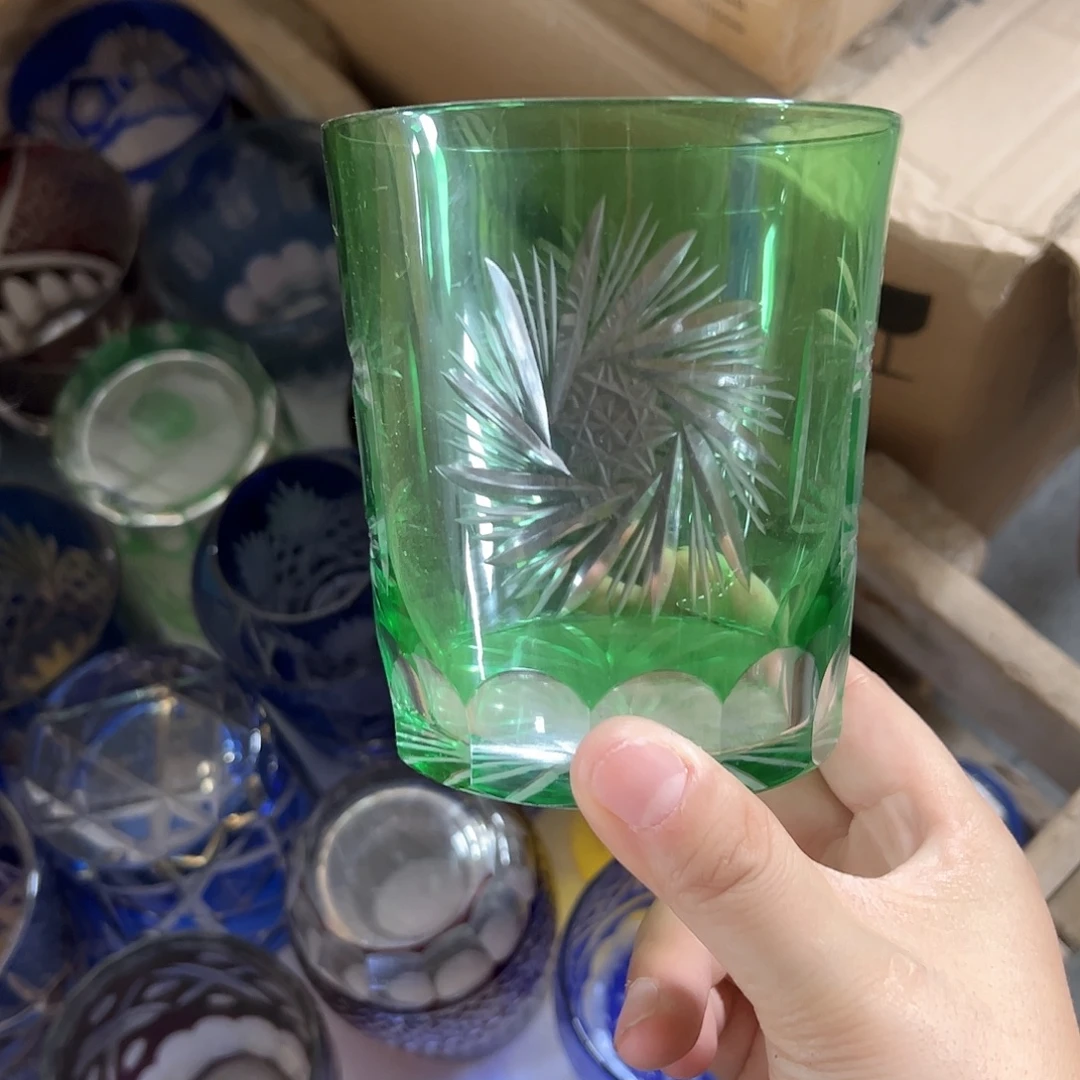 水晶玻璃高脚款微瑕一个
