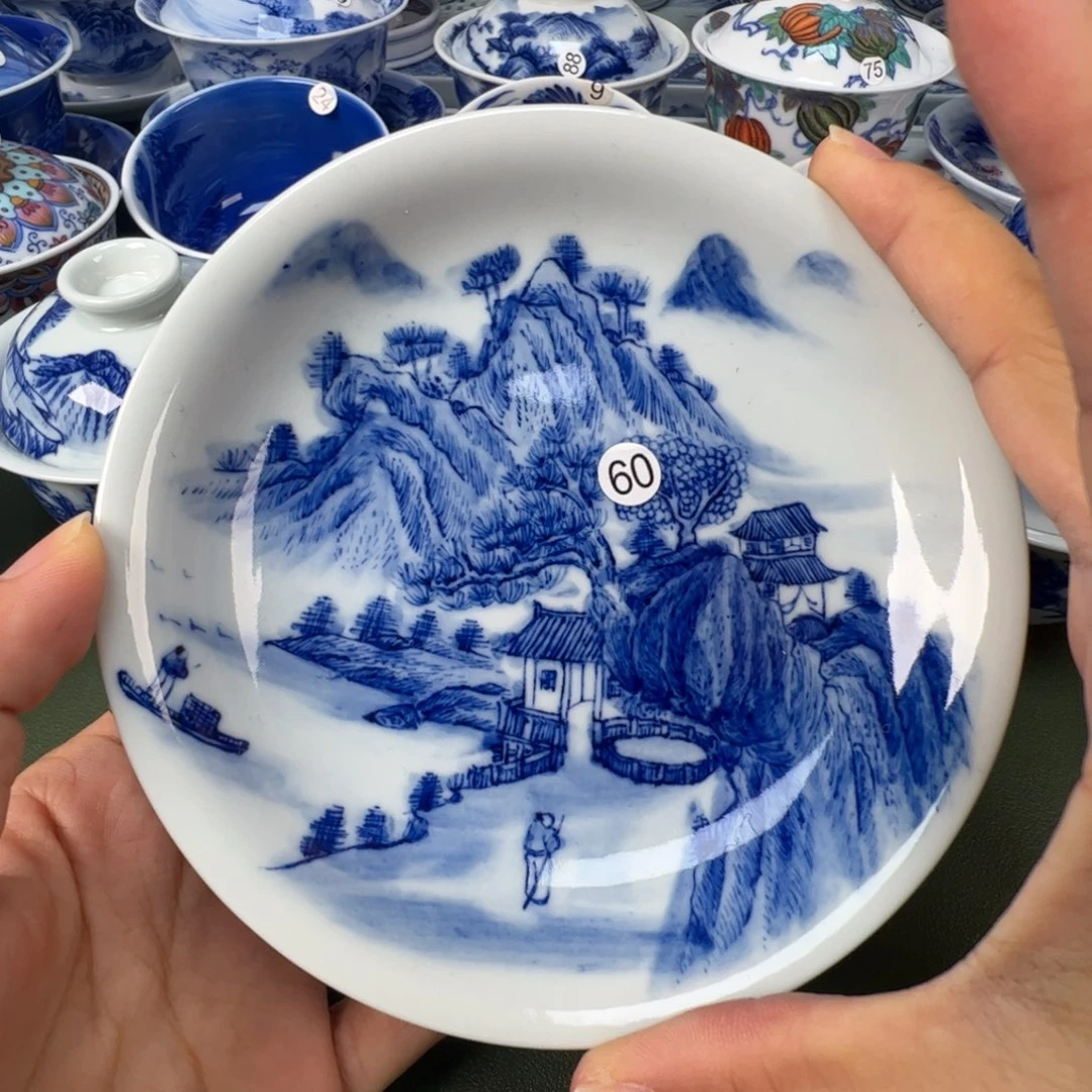景德镇纯手工纯手绘茶具木木60