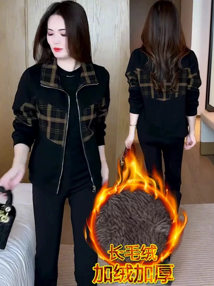 【衣雅严选】8174-1370#新款加绒加厚时尚宽松显瘦休闲百搭短外套