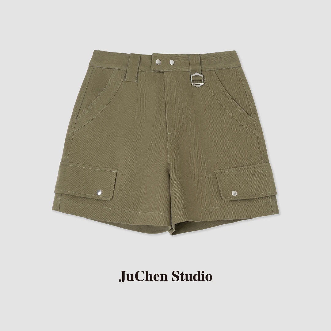 复古街头日产棉双股平纹直筒小A工装短裤 23071250