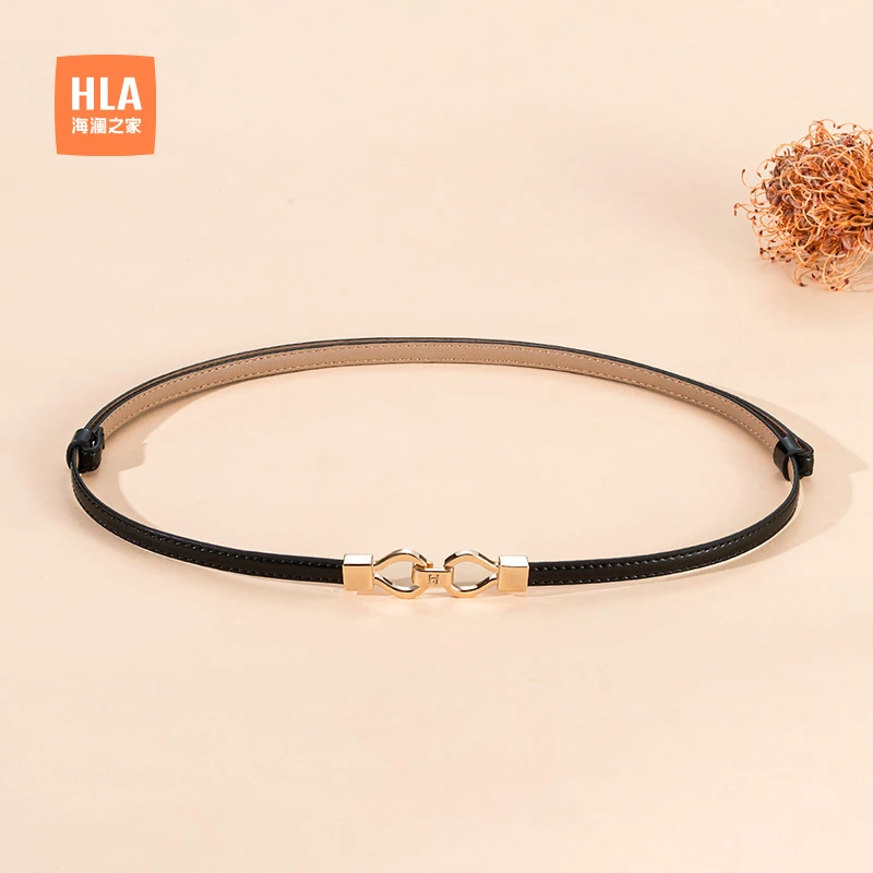 海澜之家女士皮带真牛皮腰带女款搭配装饰百搭复古收腰新年礼物