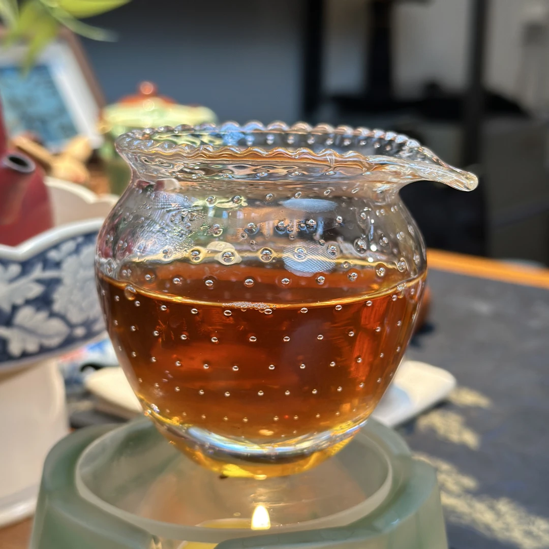 【半日茶闲】草莓气泡琉璃公道杯分茶器(不能明火)新