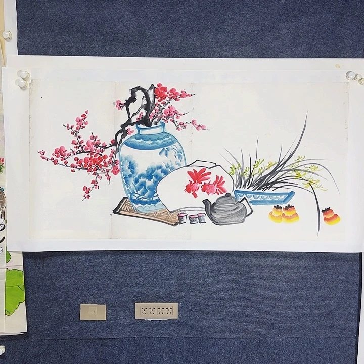 国画国画花鸟画作品