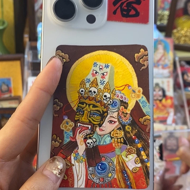 孤品朱砂扎基拉姆背贴