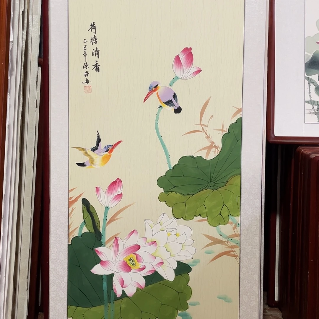 国画带框尺寸63*123厘米