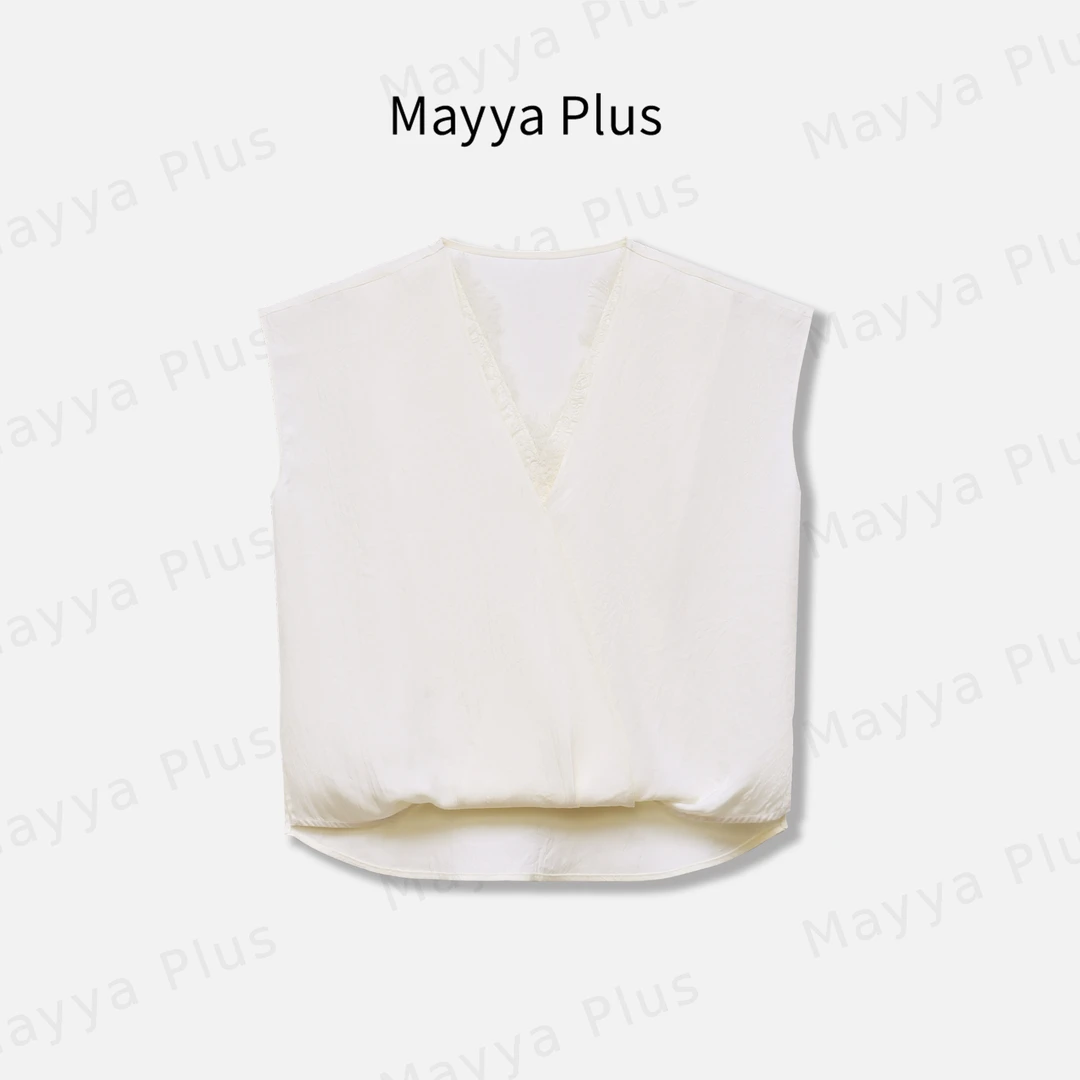 【气质派】Mayya Plus麦芽定制气质显瘦欧若风梭织上衣32528927