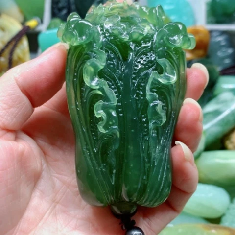 蛇纹石玉未镶嵌手把件