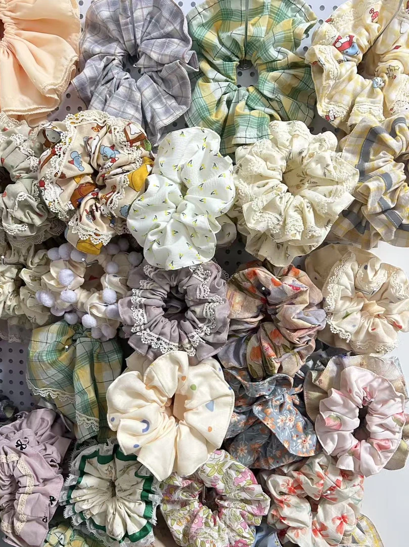 氛围感发圈经典气质百搭复古田园肠圈发饰DIY-手作微瑕no退no换