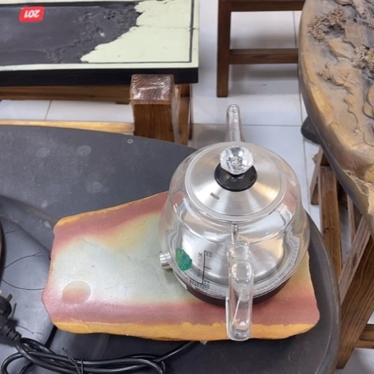 端砚石底座自动上水烧水壶