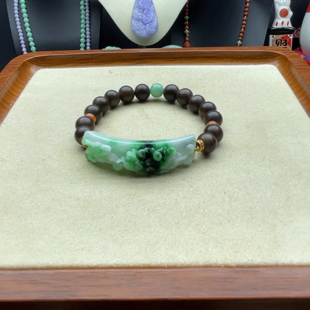 翡翠未镶嵌手链翡翠手牌