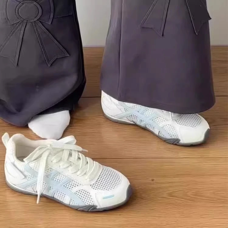 厚底网面透气内增高德训鞋女2025新款夏季休闲百搭运动鞋爆款阿甘