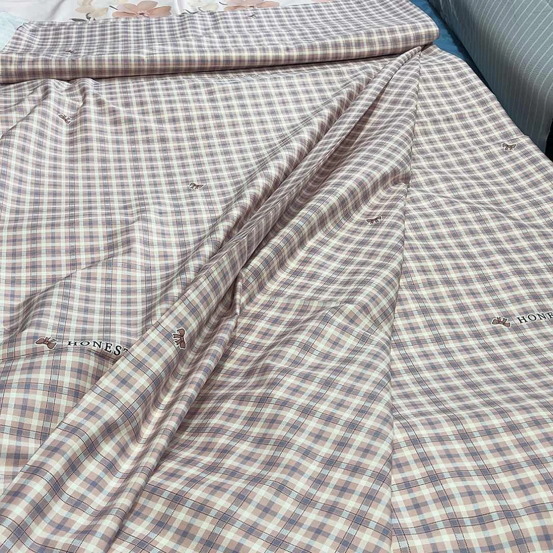 蓝尚加厚粉格2.6米不加工