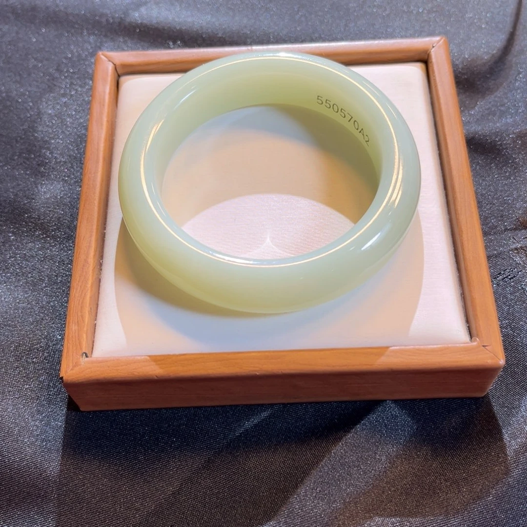 和田玉未镶嵌手镯且末蓝