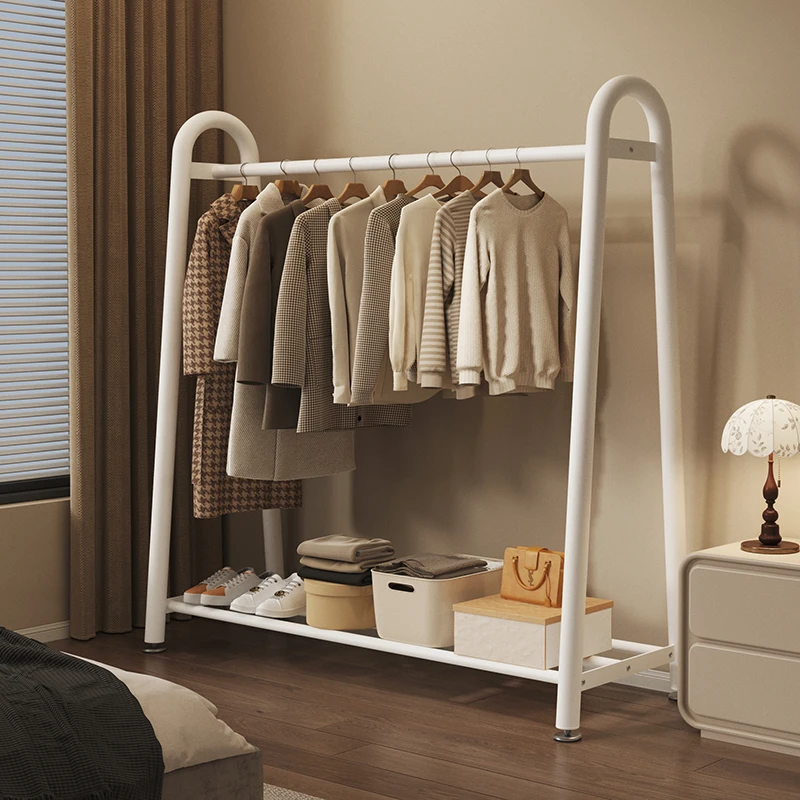 简易衣帽架落地家用卧室挂衣架室内房间衣服收纳架加粗加厚晾衣架