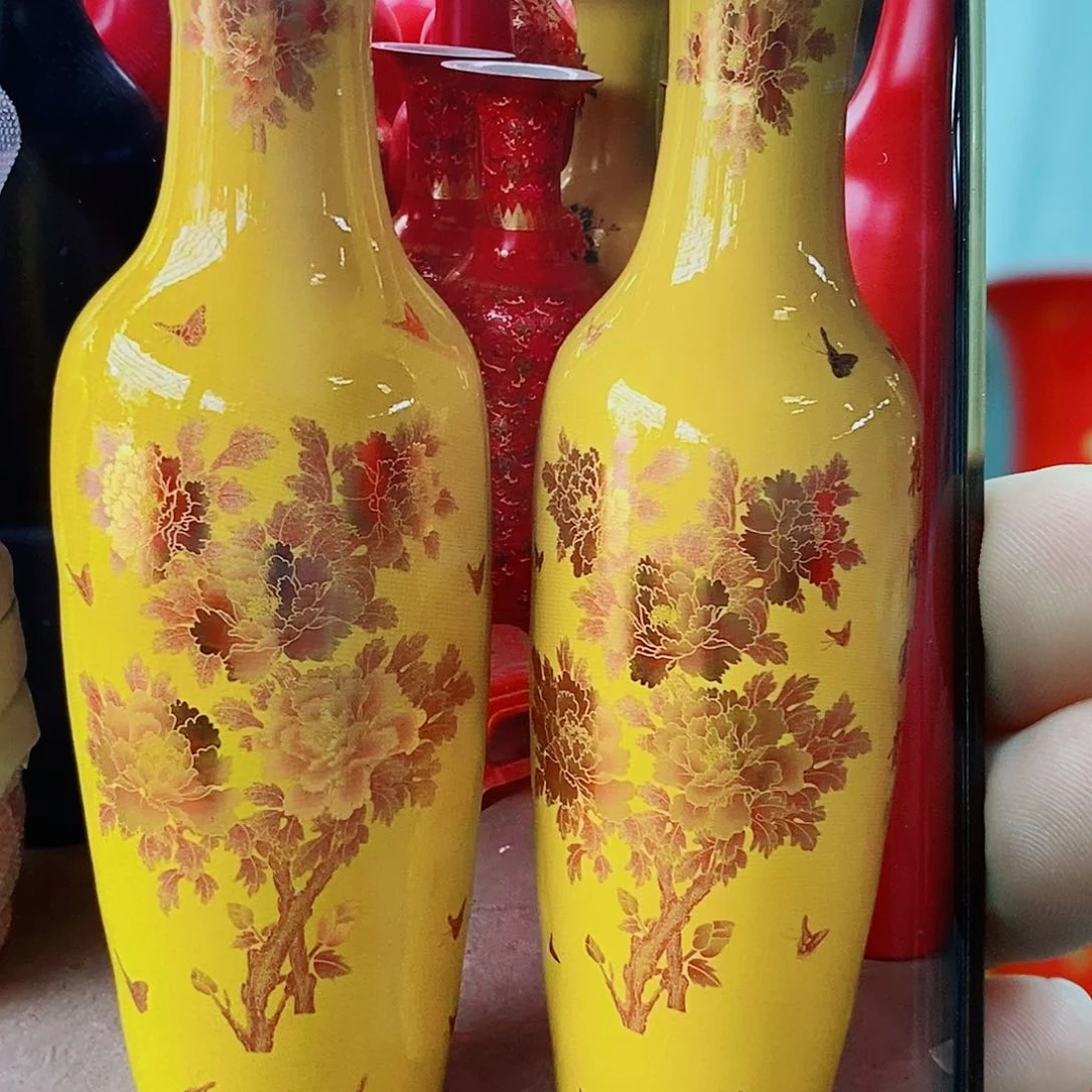 2.2米黄色金莎牡丹花一对